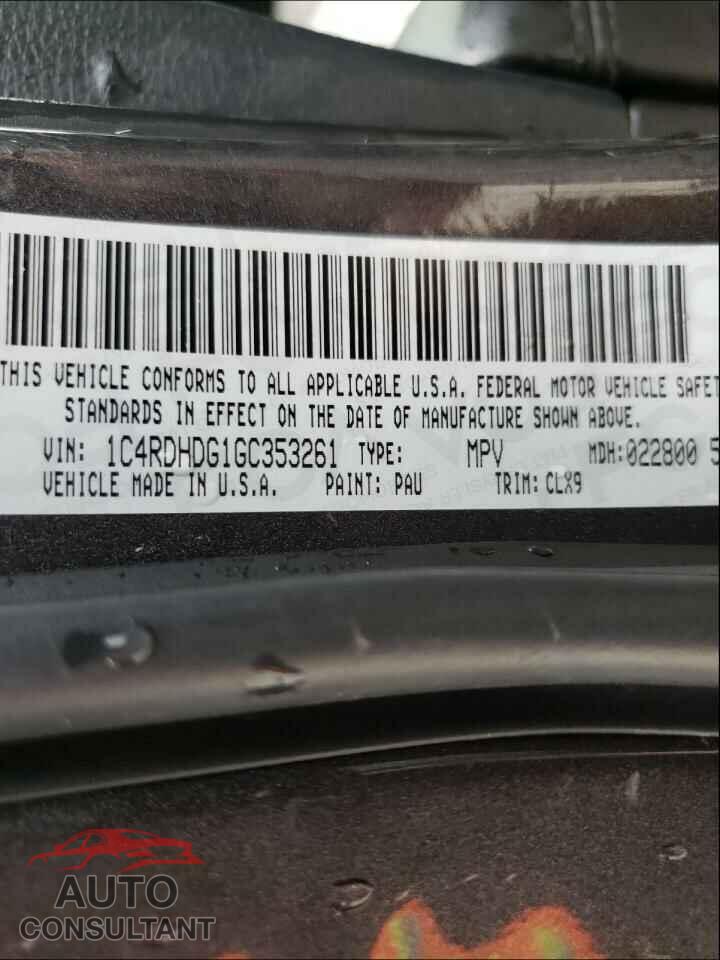 DODGE DURANGO 2016 - 1C4RDHDG1GC353261