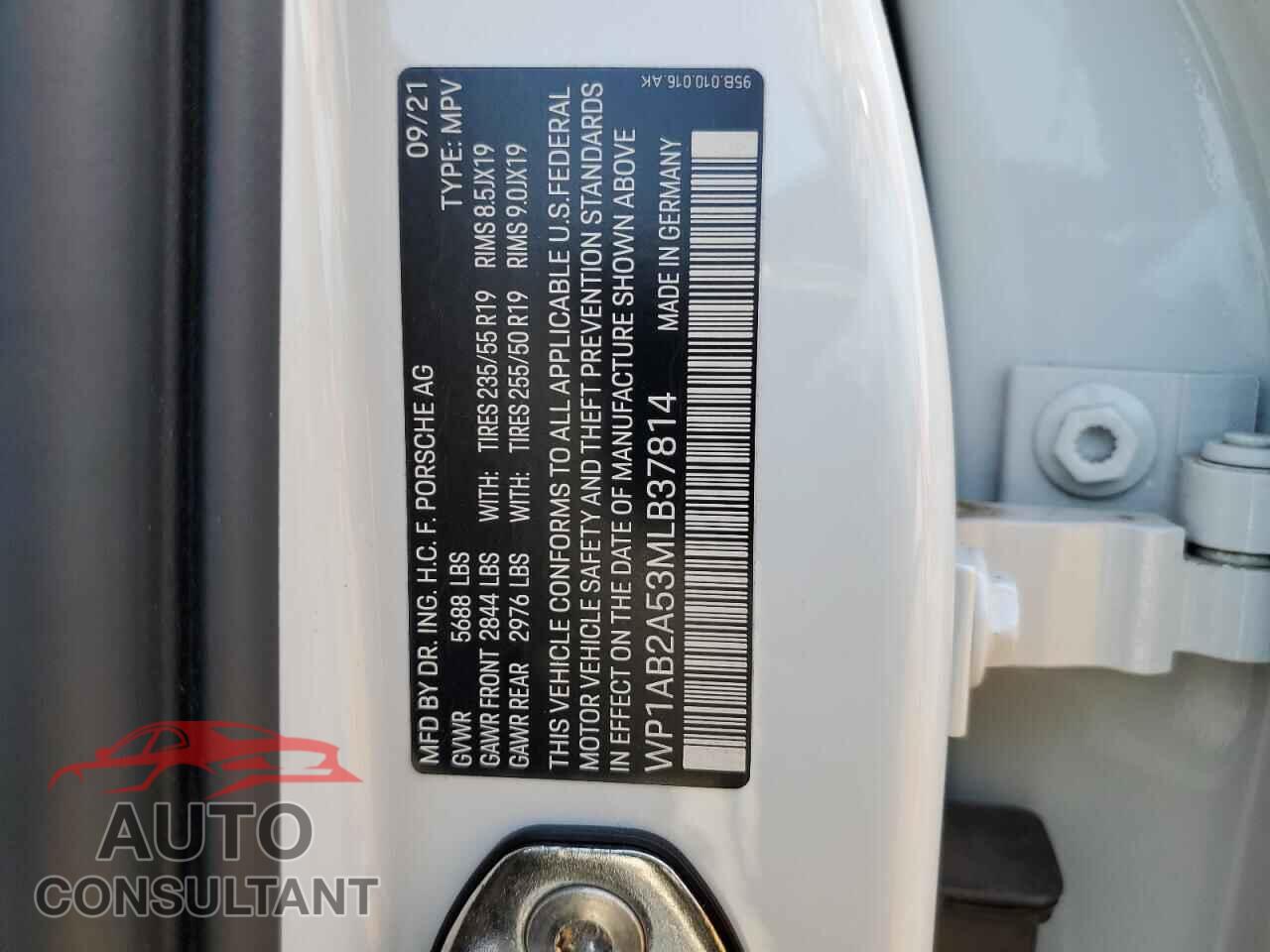 PORSCHE MACAN 2021 - WP1AB2A53MLB37814
