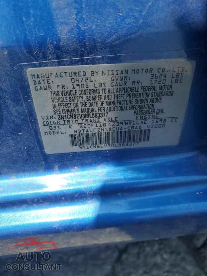 NISSAN VERSA 2021 - 3N1CN8EV3ML883377
