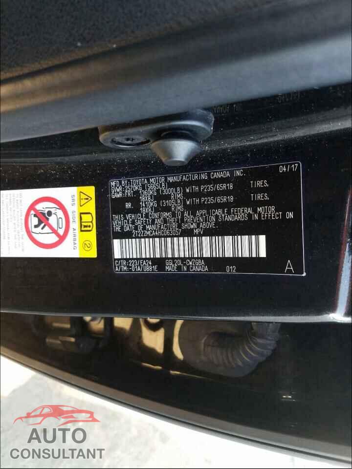 LEXUS RX350 2017 - 2T2ZZMCA4HC063057