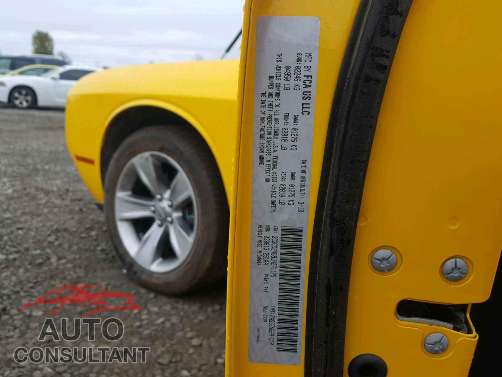 DODGE CHALLENGER 2018 - 2C3CDZAG9JH271125