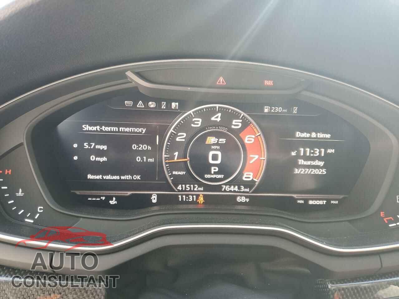 AUDI S5/RS5 2019 - WAUC4CF56KA012993