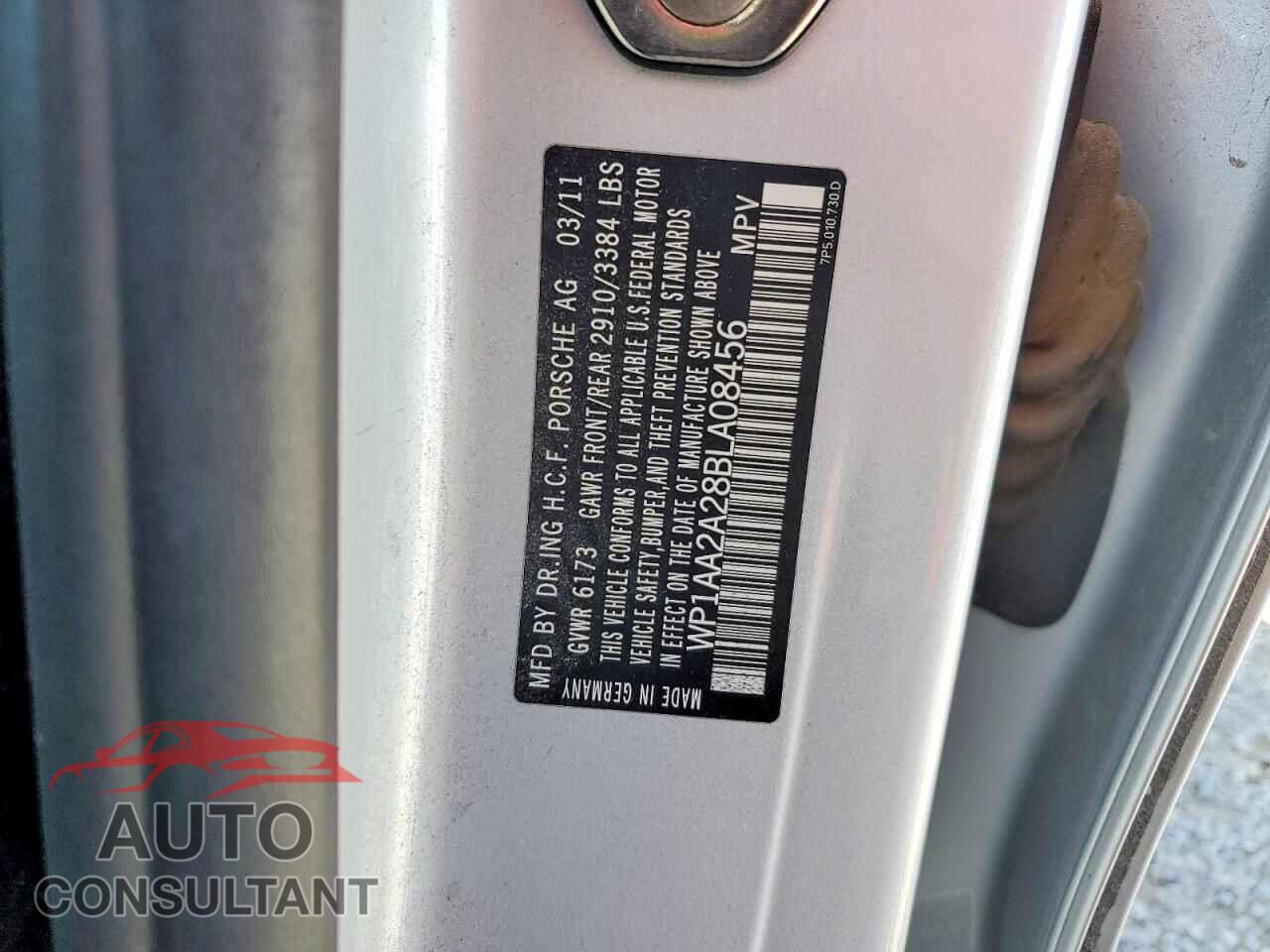 PORSCHE CAYENNE 2011 - WP1AA2A28BLA08456