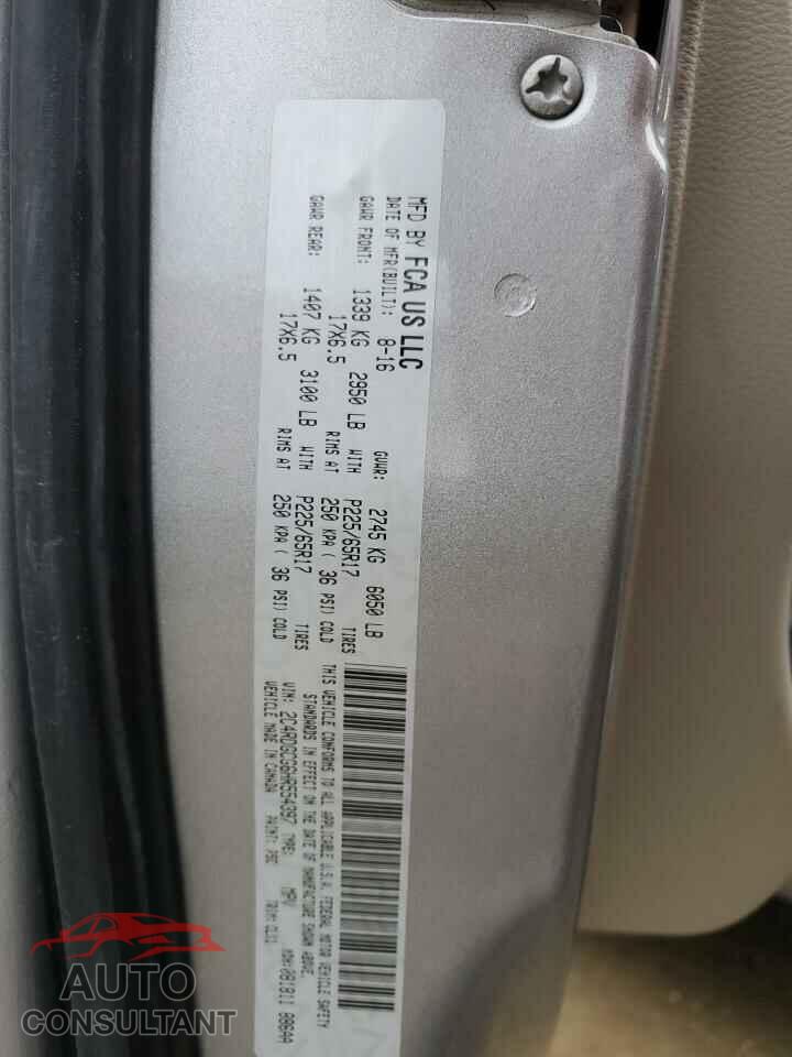 DODGE CARAVAN 2017 - 2C4RDGCG6HR554397