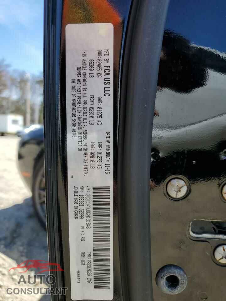 DODGE CHALLENGER 2016 - 2C3CDZDJ3GH131846