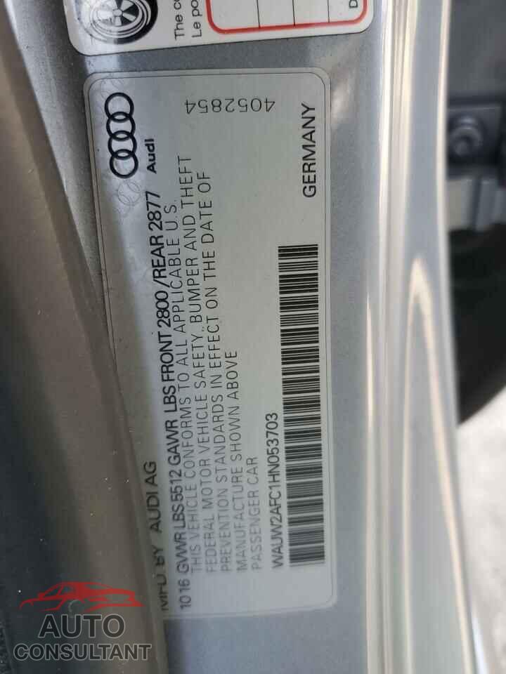 AUDI A7 2017 - WAUW2AFC1HN053703