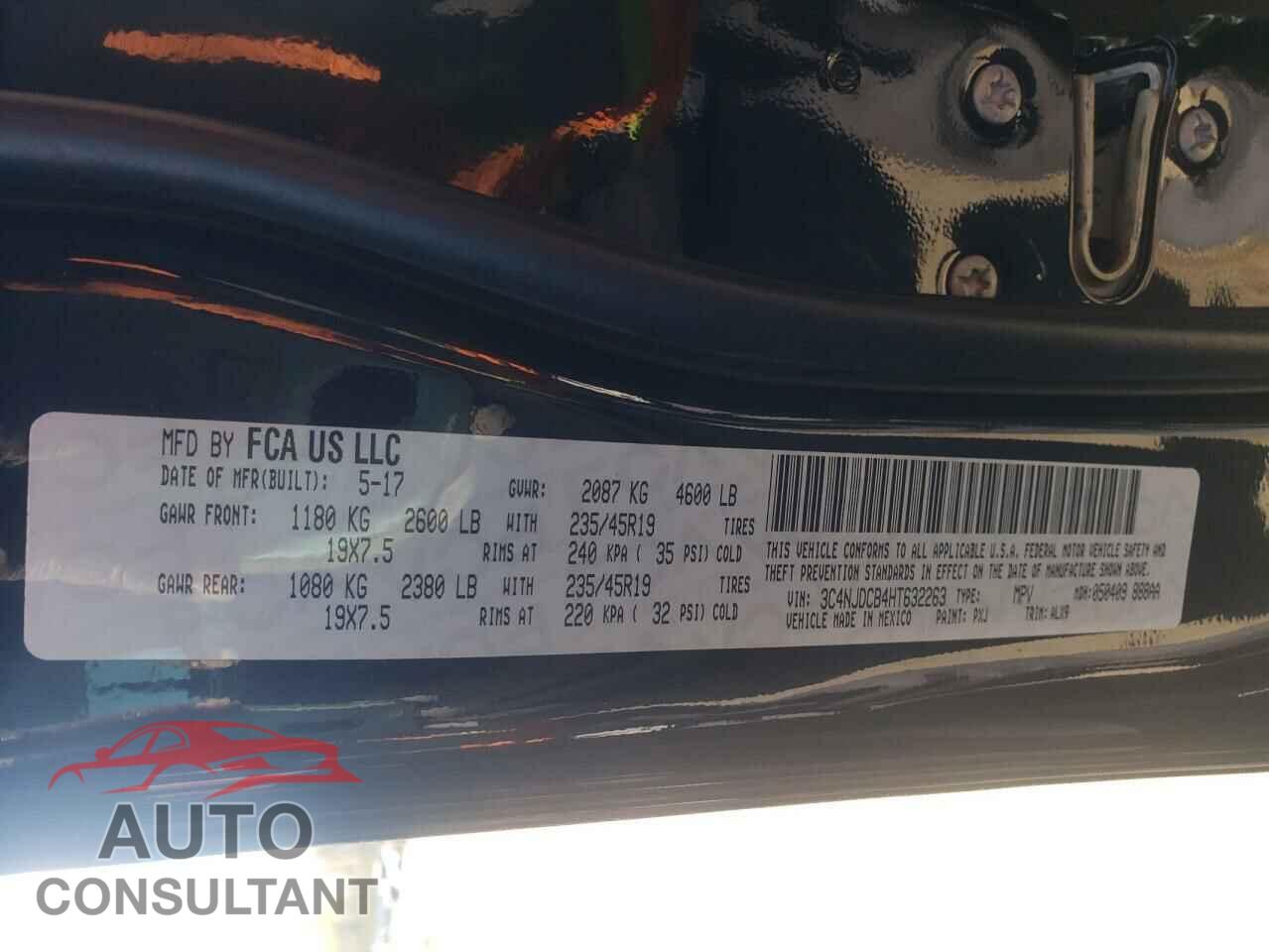 JEEP COMPASS 2017 - 3C4NJDCB4HT632263