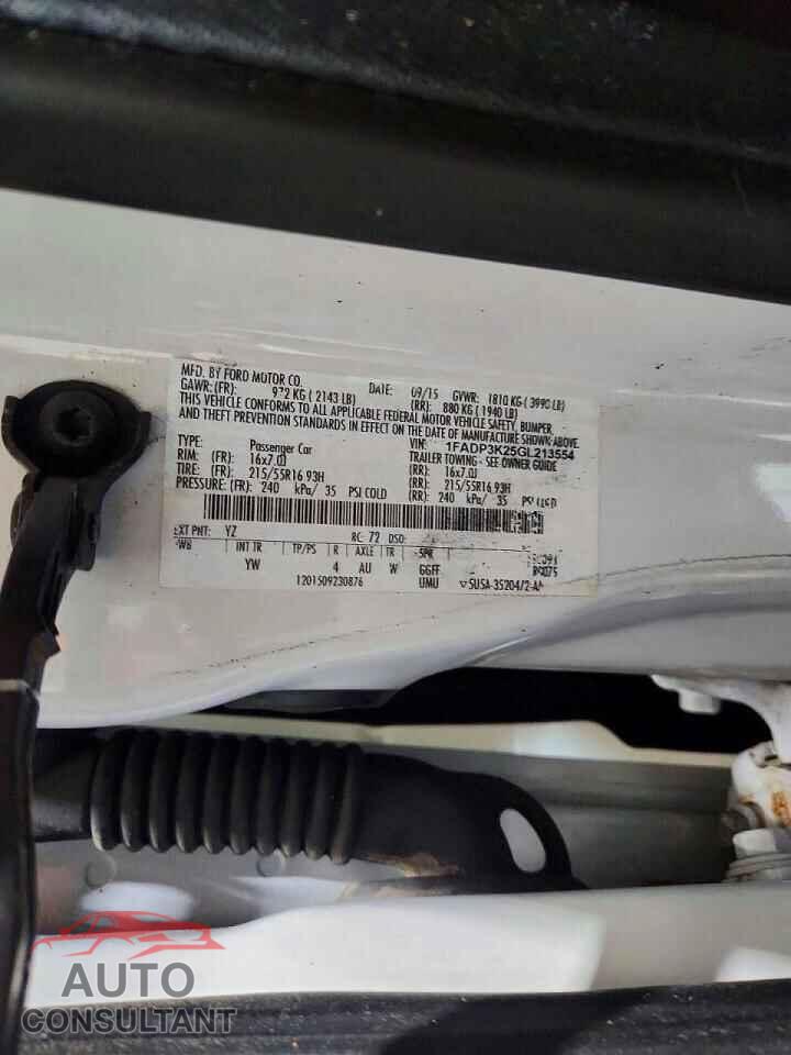 FORD FOCUS 2016 - 1FADP3K25GL213554