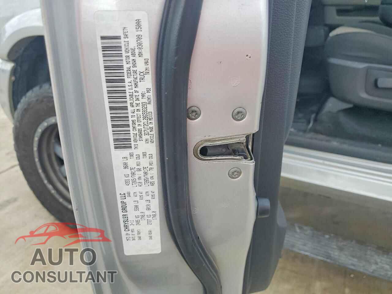 DODGE RAM 2500 2011 - 3D7UT2CL2BG593293