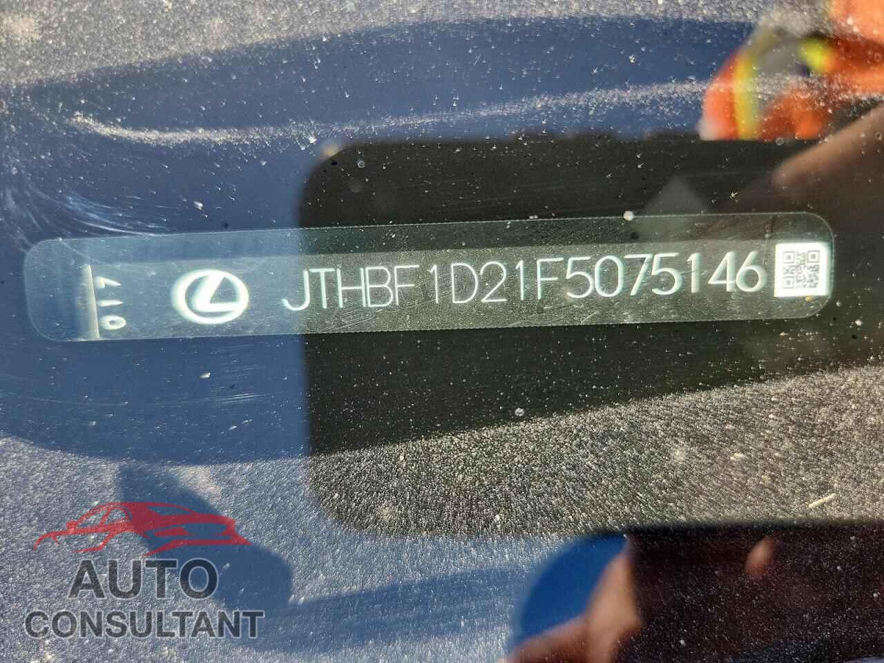 LEXUS IS 2016 - JTHBF1D21F5075146