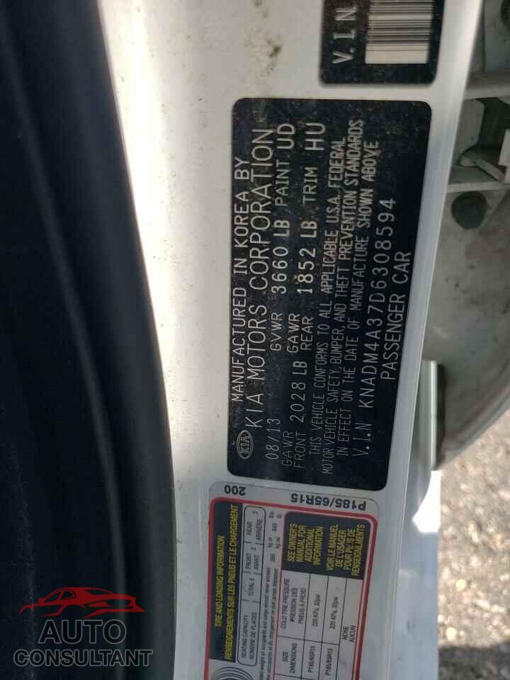 KIA RIO 2013 - KNADM4A37D6308594
