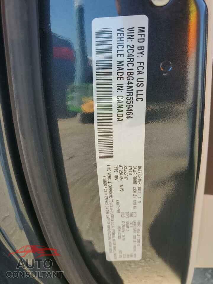 CHRYSLER PACIFICA 2021 - 2C4RC1BG4MR559464