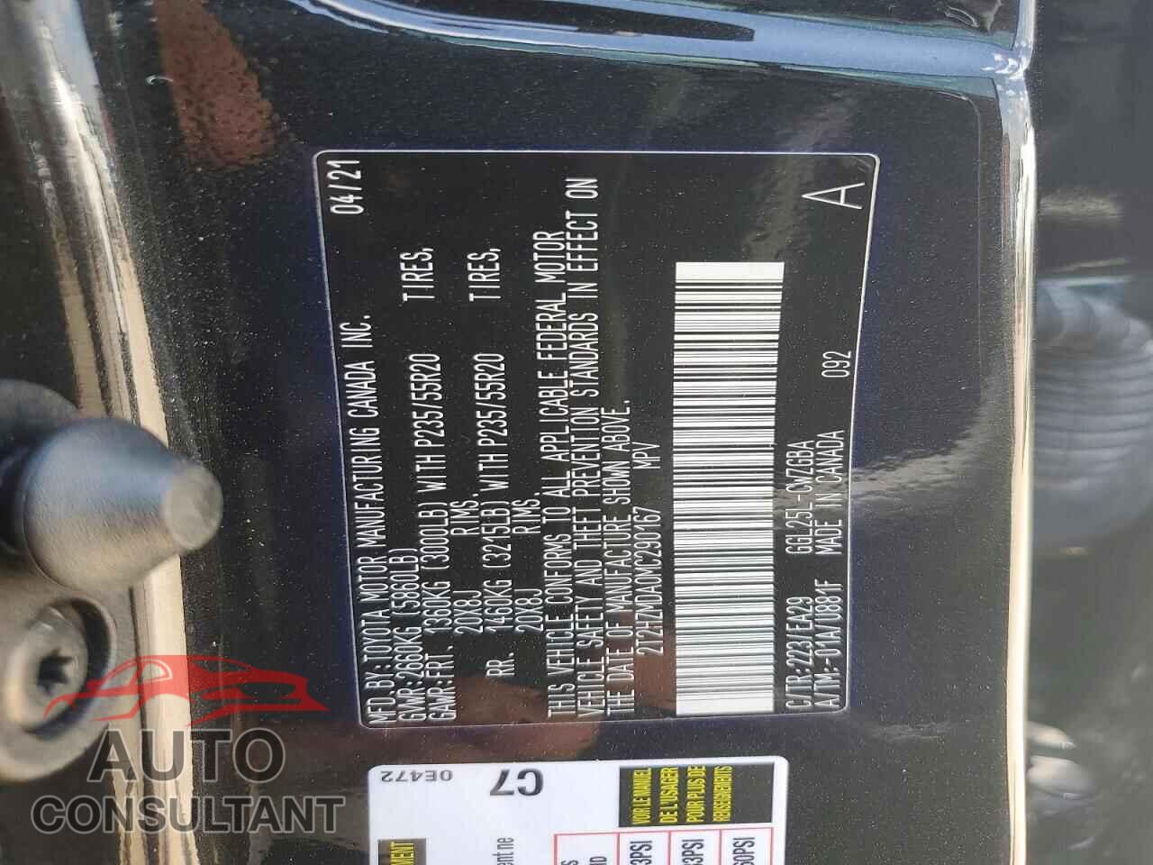 LEXUS RX350 2021 - 2T2HZMDA0MC290167