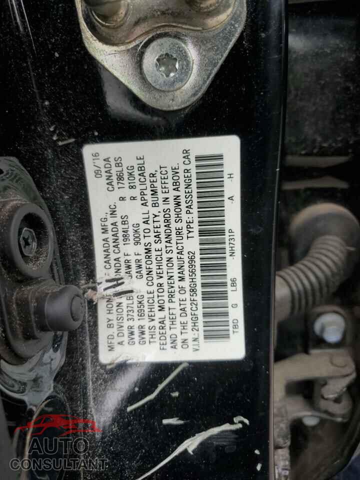HONDA CIVIC 2016 - 2HGFC2F58GH569962