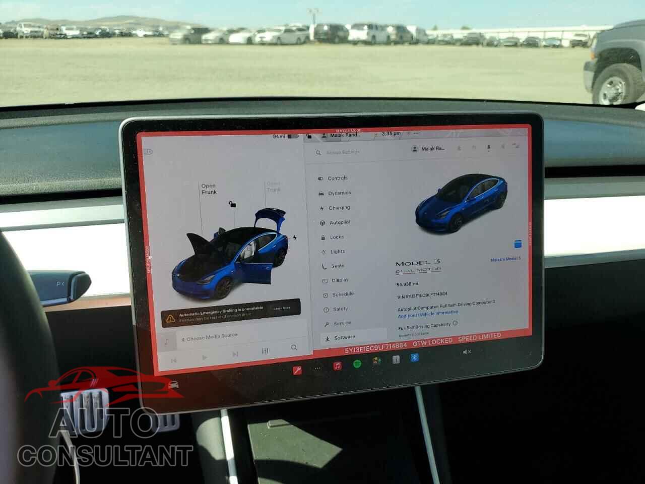 TESLA MODEL 3 2020 - 5YJ3E1EC9LF714884