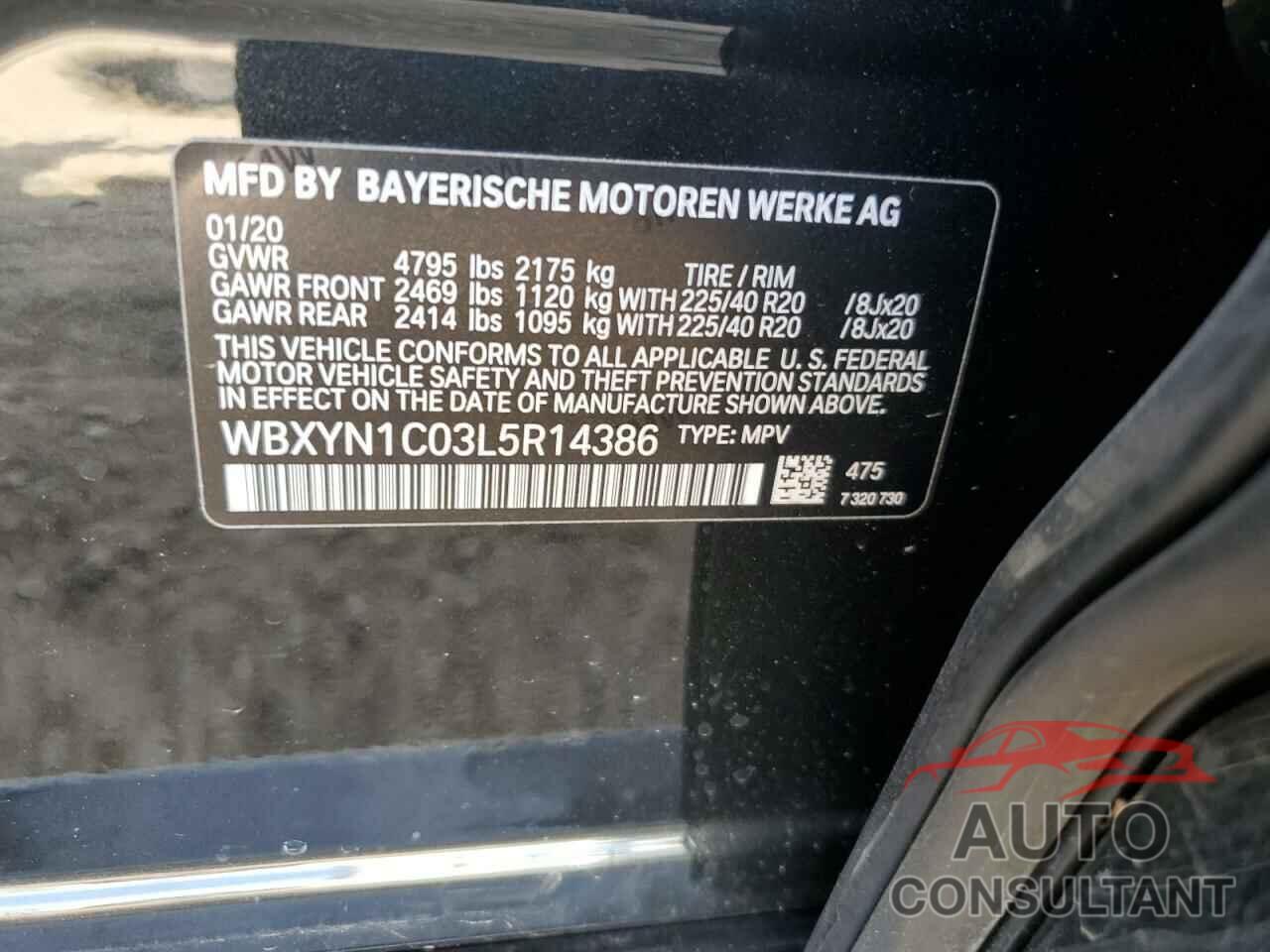 BMW X2 2020 - WBXYN1C03L5R14386