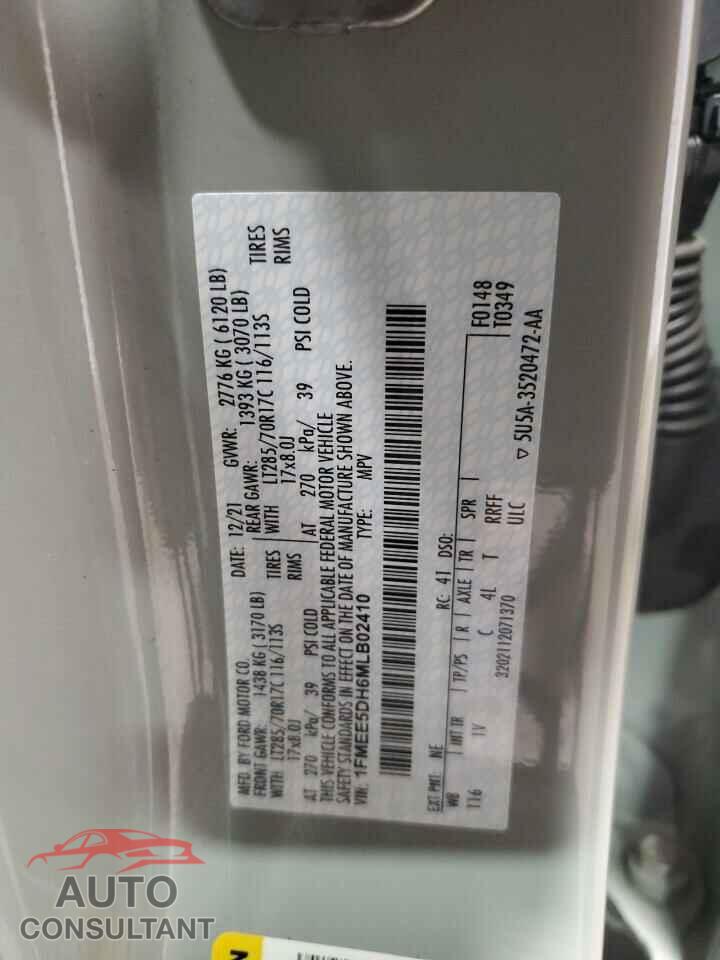 FORD BRONCO 2021 - 1FMEE5DH6MLB02410