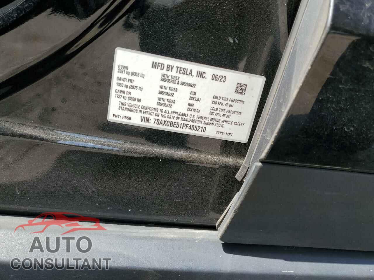 TESLA MODEL X 2023 - 7SAXCBE51PF405210