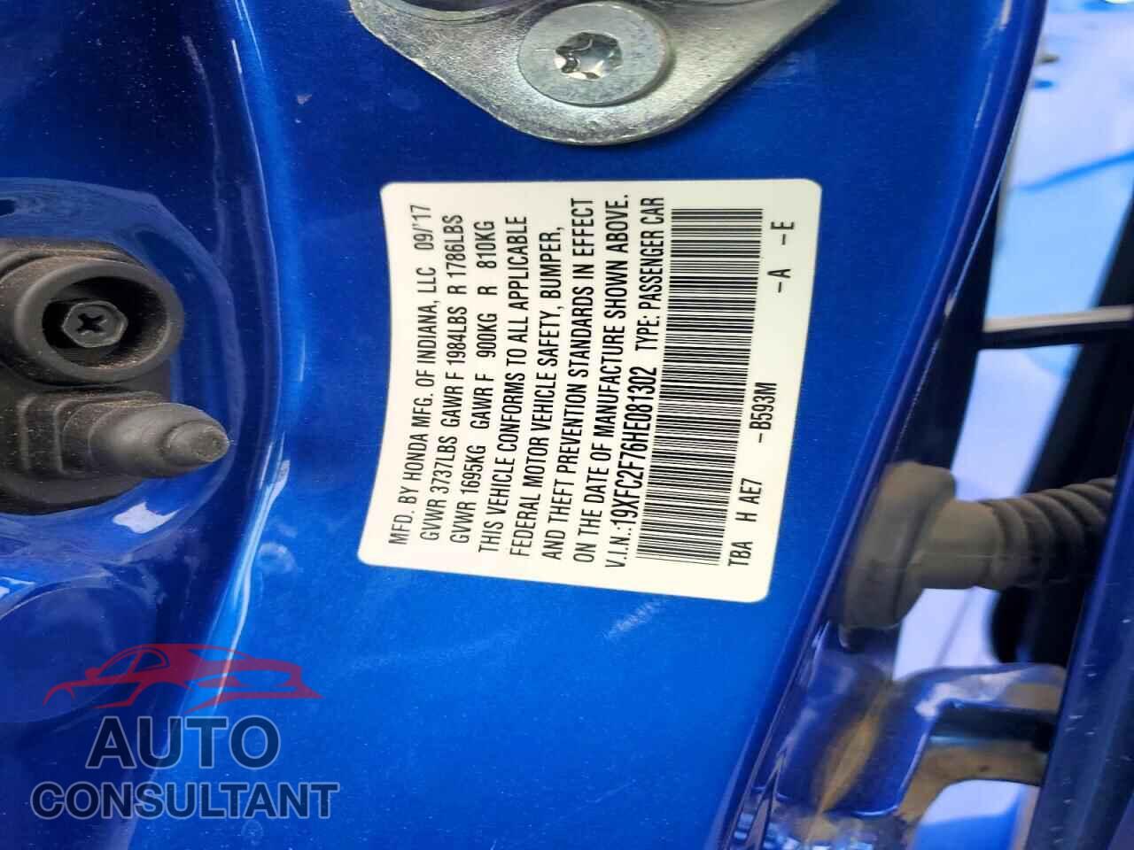 HONDA CIVIC 2017 - 19XFC2F76HE081302