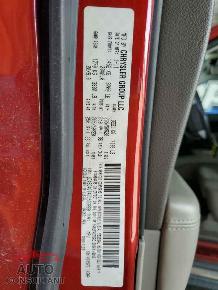 DODGE DURANGO 2011 - 1D4SD4GT4BC593080