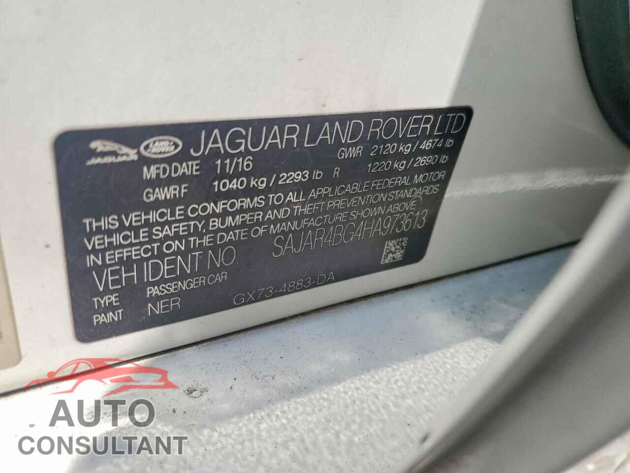 JAGUAR XE 2017 - SAJAR4BG4HA973613