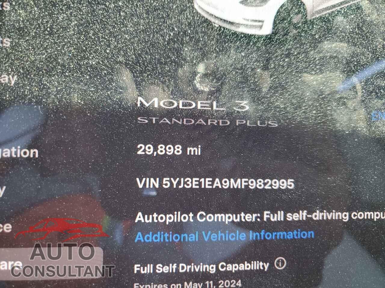 TESLA MODEL 3 2021 - 5YJ3E1EA9MF982995