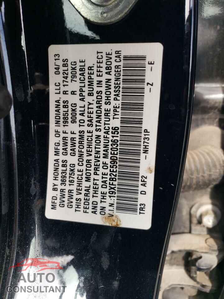 HONDA CIVIC 2013 - 19XFB2E59DE036156