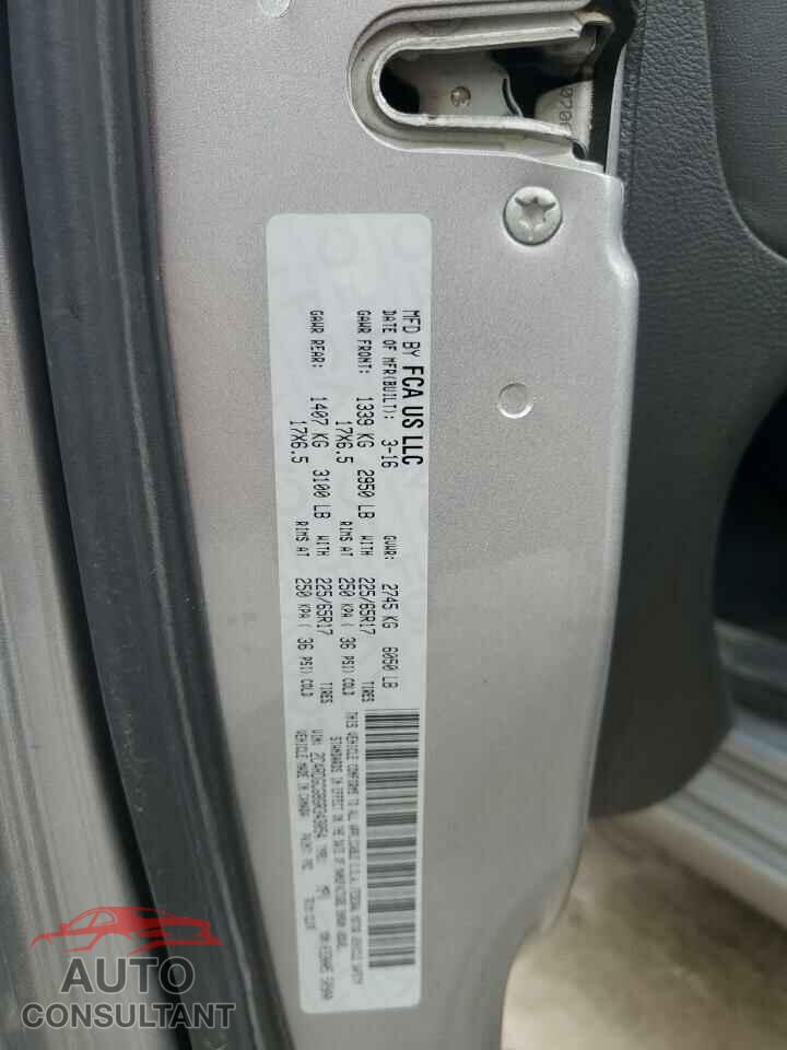 DODGE CARAVAN 2016 - 2C4RDGCG8GR343054