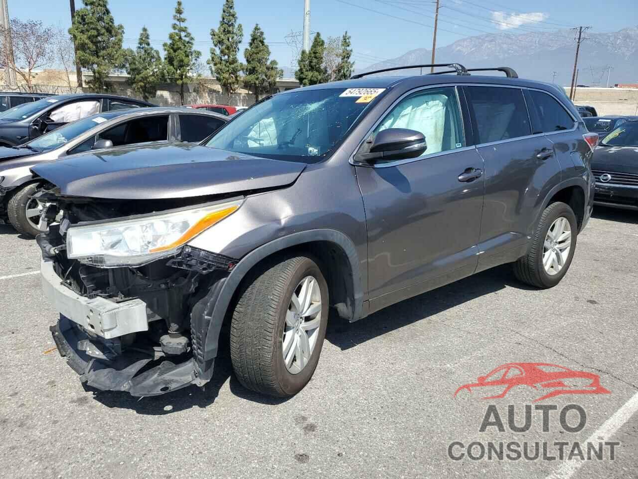TOYOTA HIGHLANDER 2014 - 5TDZARFH3ES005087