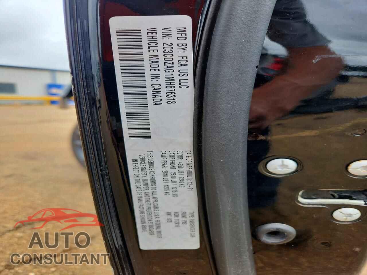 DODGE CHALLENGER 2021 - 2C3CDZAG1MH676318