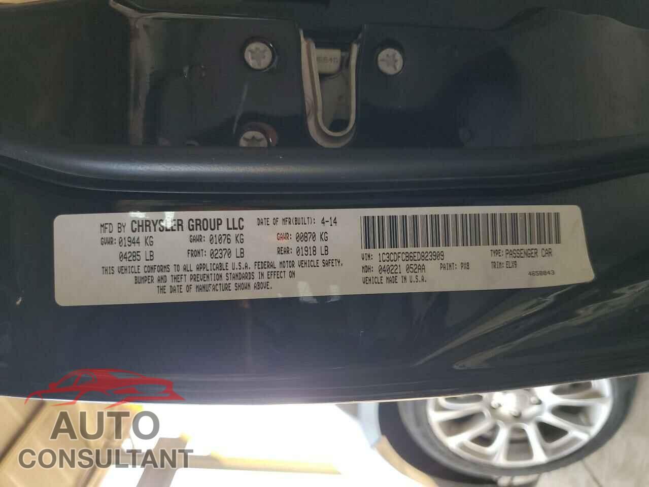 DODGE DART 2014 - 1C3CDFCB6ED823909