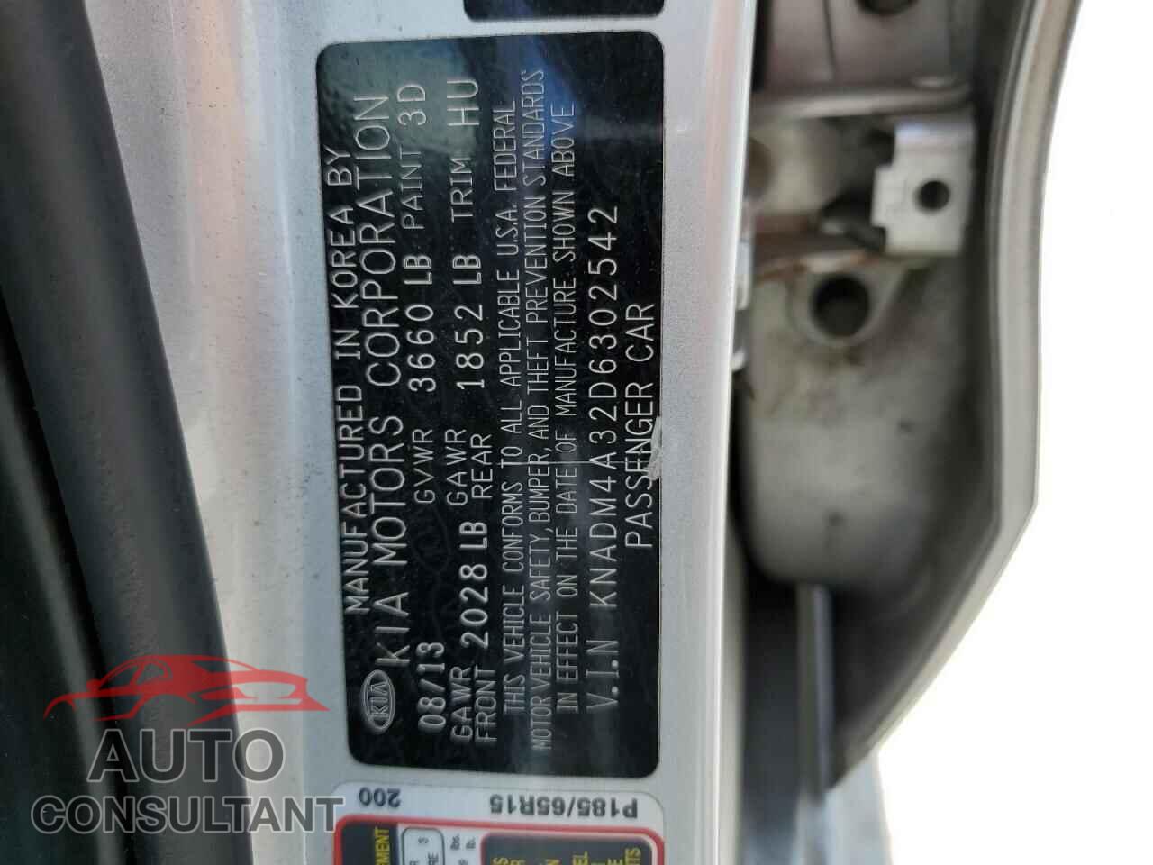 KIA RIO 2013 - KNADM4A32D6302542