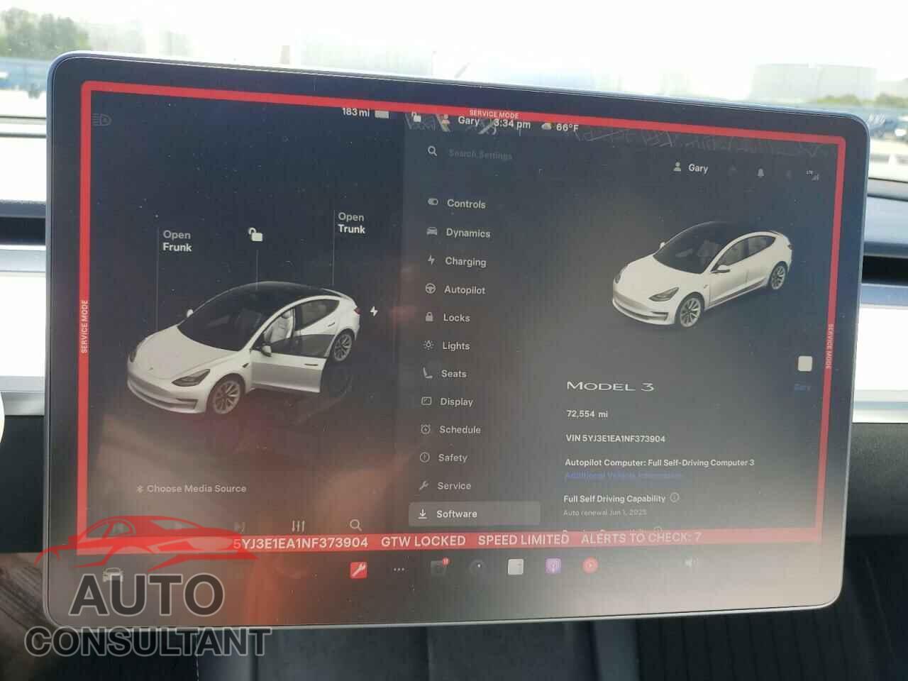 TESLA MODEL 3 2022 - 5YJ3E1EA1NF373904