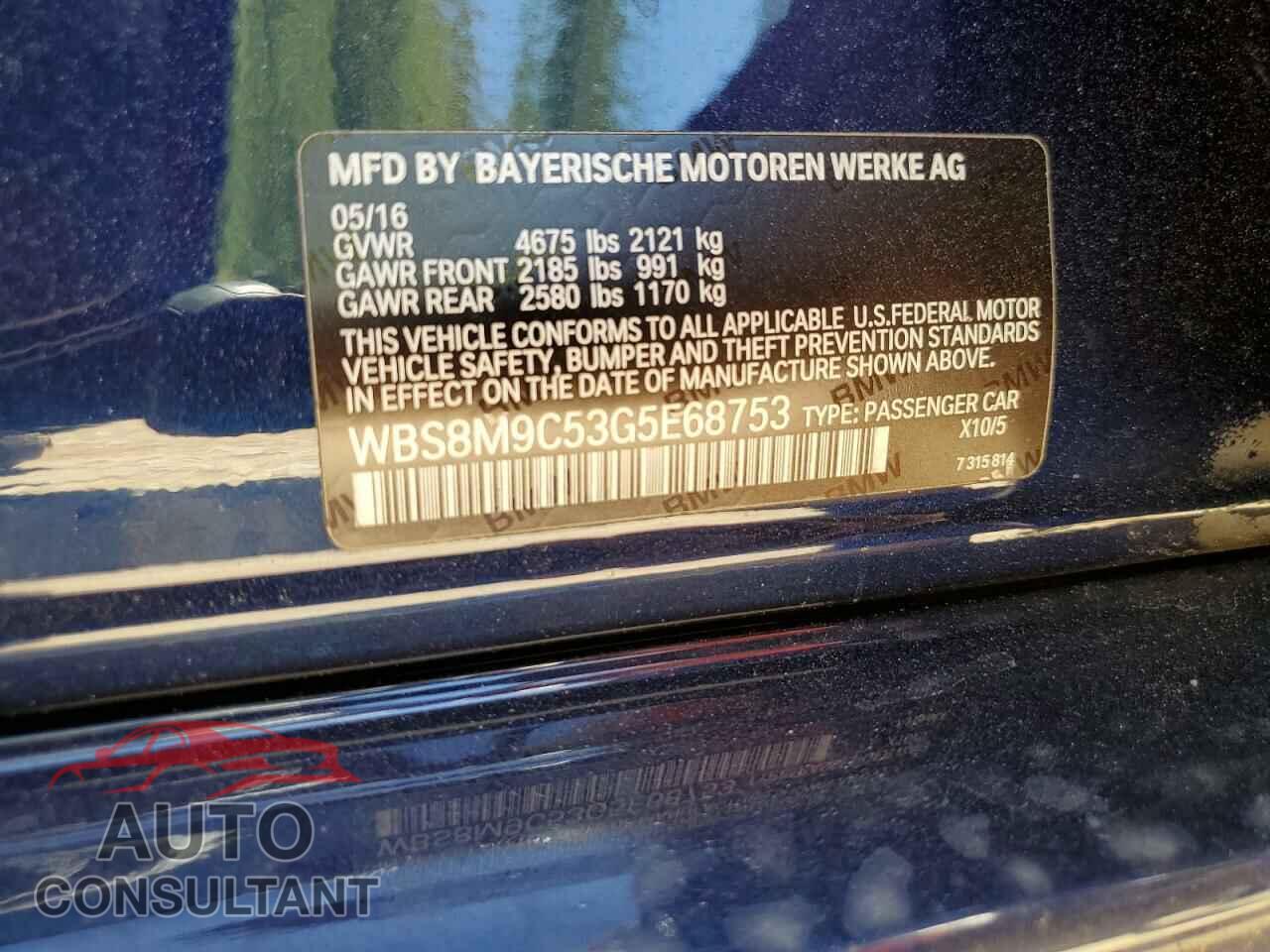 BMW M3 2016 - WBS8M9C53G5E68753