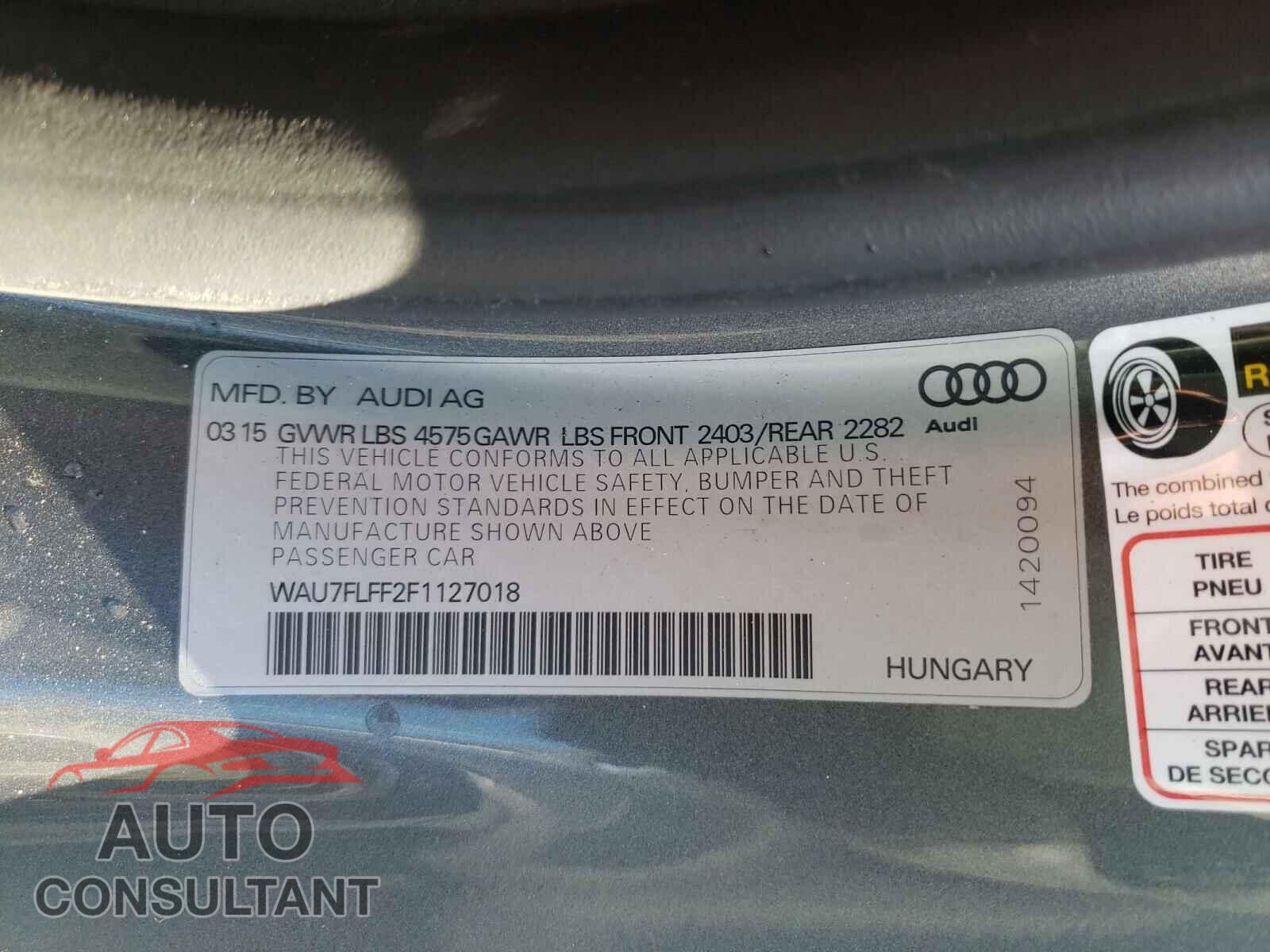 AUDI A3 2015 - WAU7FLFF2F1127018