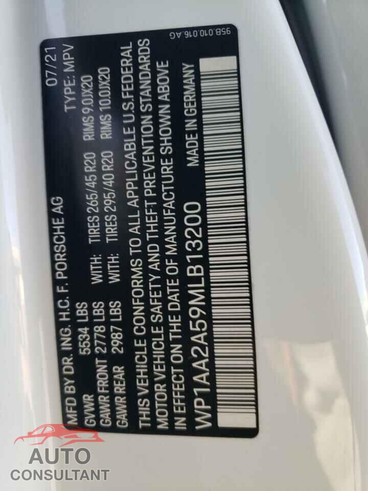 PORSCHE MACAN 2021 - WP1AA2A59MLB13200