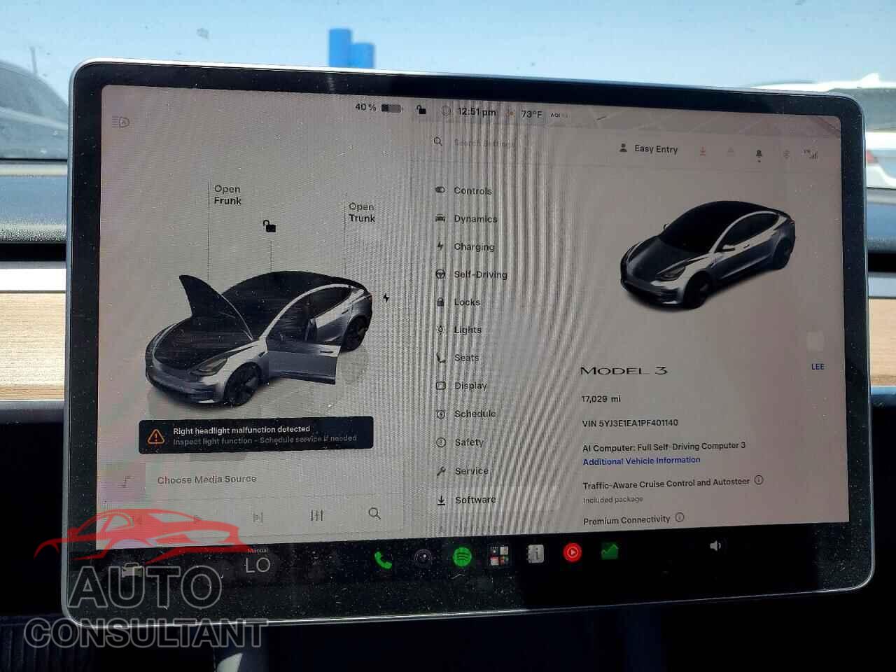 TESLA MODEL 3 2023 - 5YJ3E1EA1PF401140