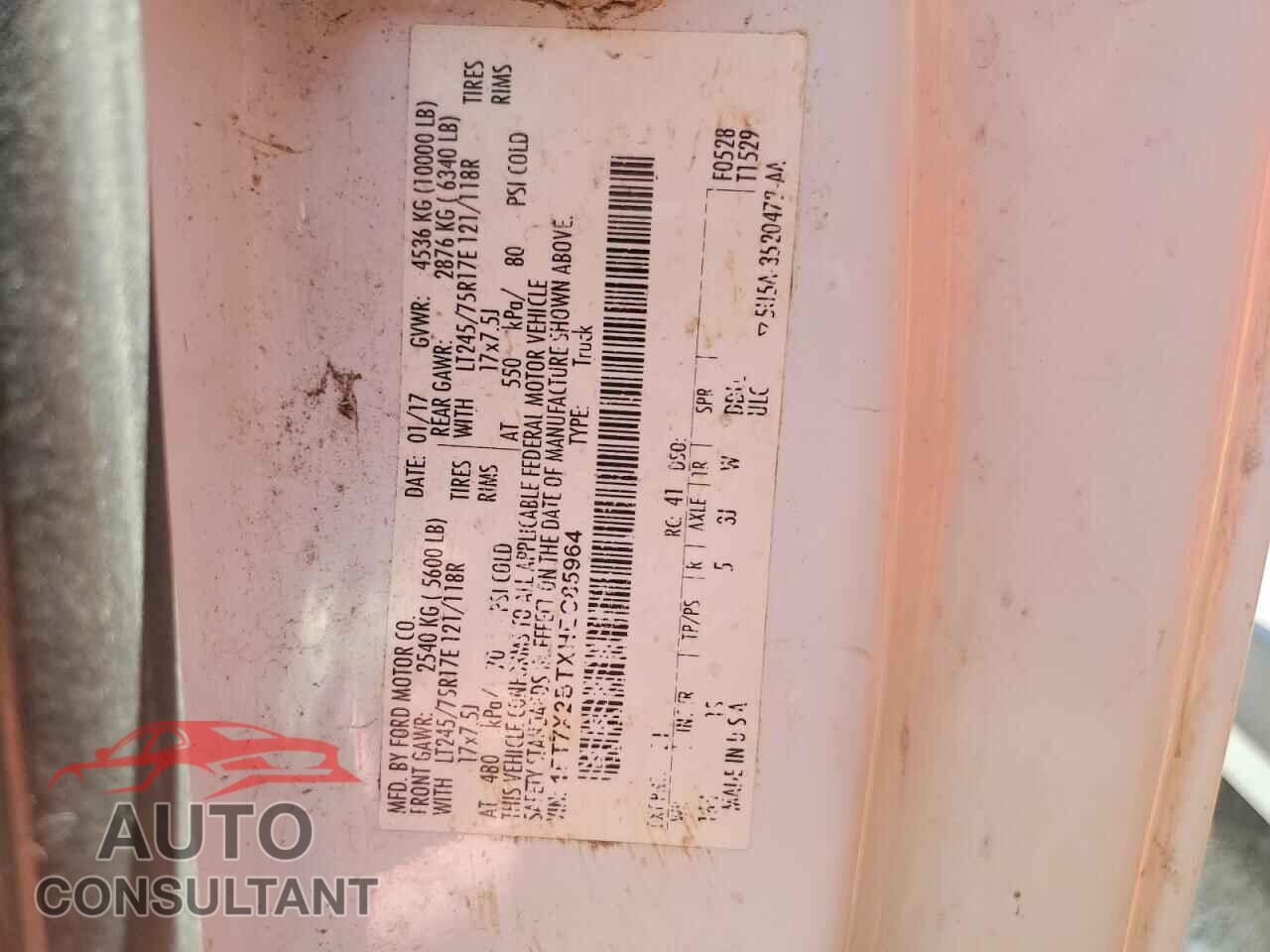 FORD F250 2017 - 1FT7X2BTXHEC85964