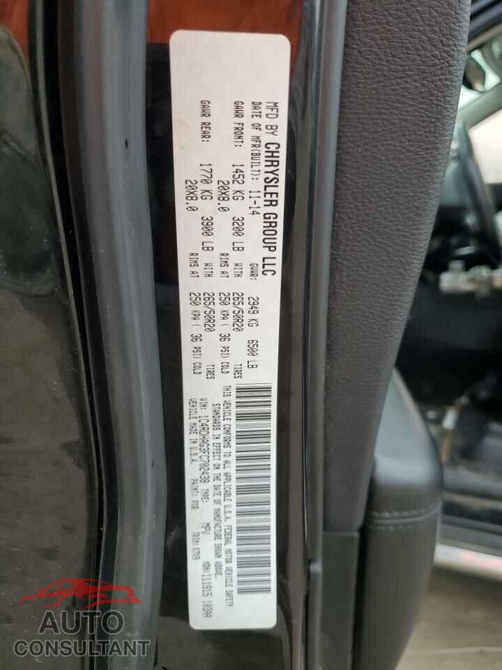 DODGE DURANGO 2015 - 1C4RDHAG3FC702438