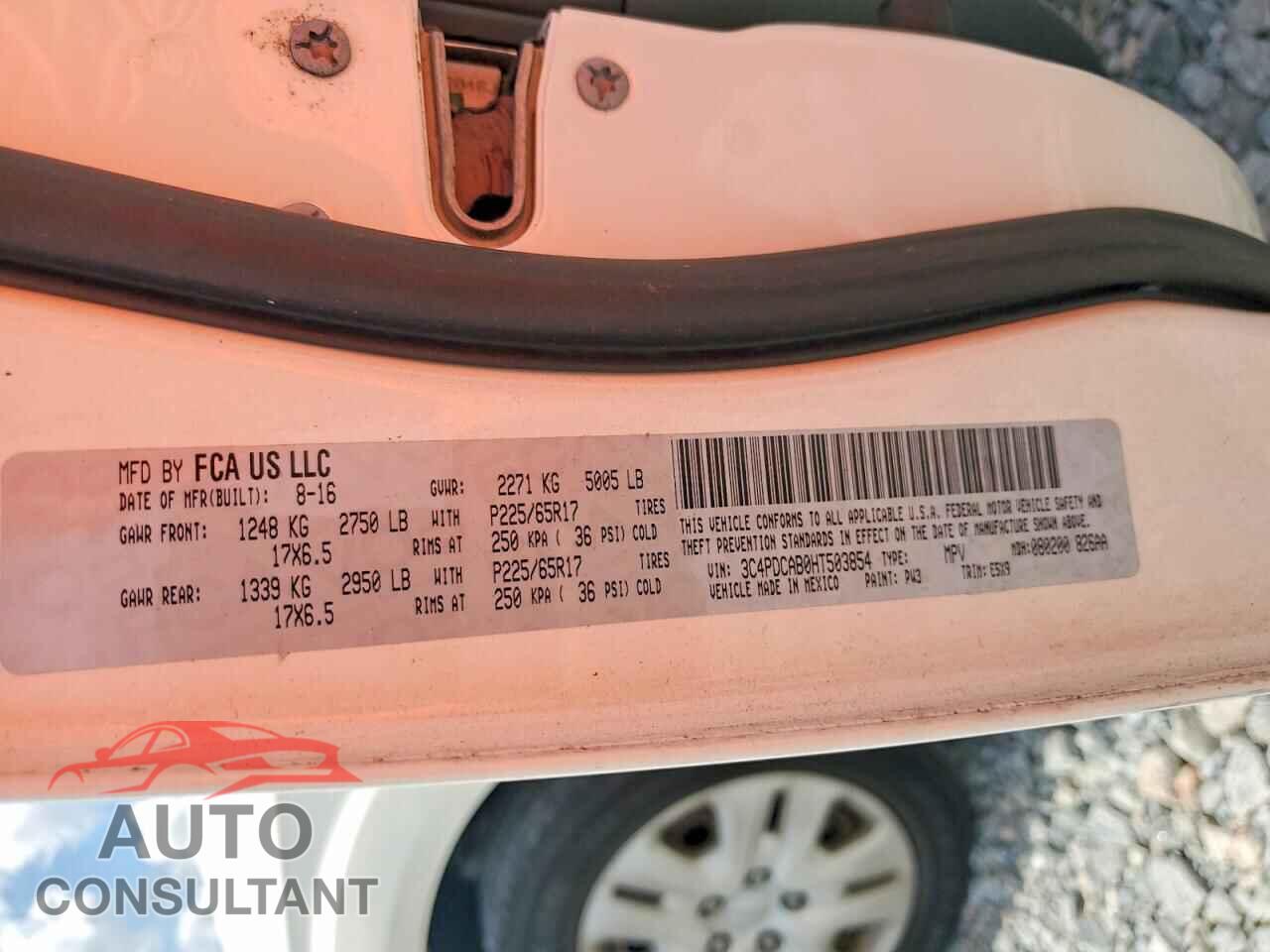 DODGE JOURNEY 2017 - 3C4PDCAB0HT503854