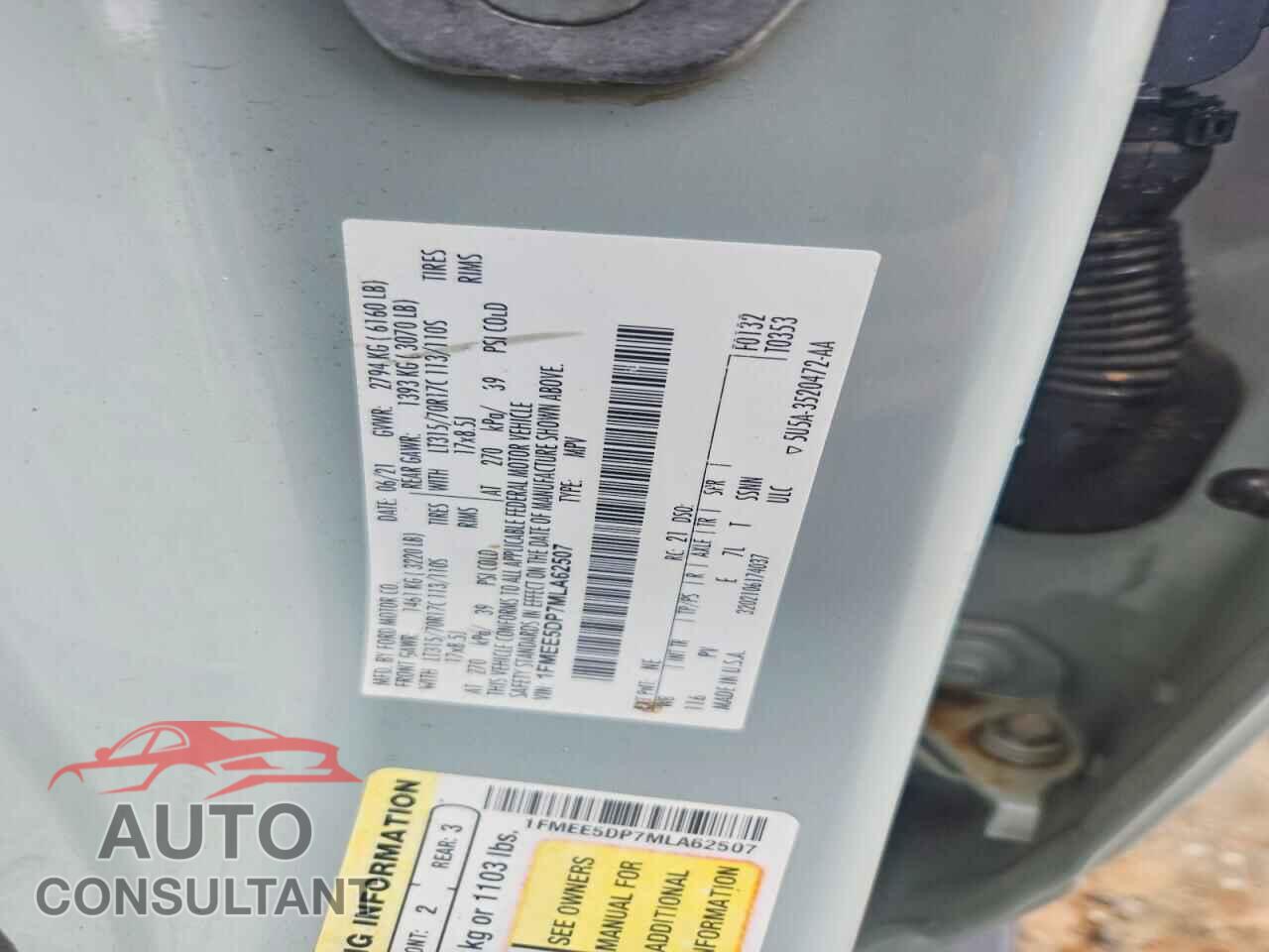 FORD BRONCO 2021 - 1FMEE5DP7MLA62507