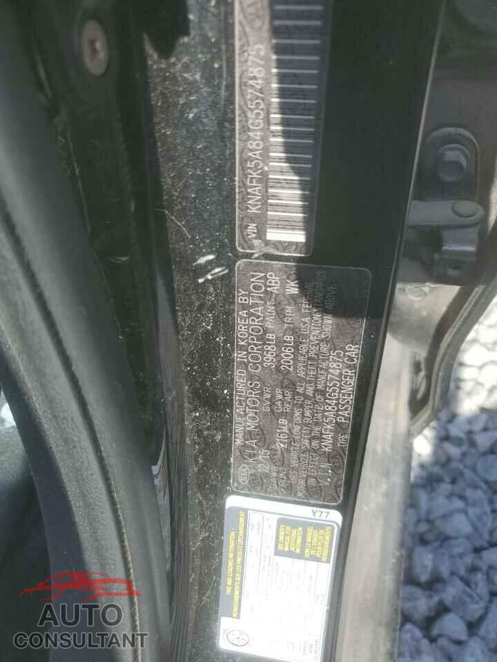 KIA FORTE 2016 - KNAFK5A84G5574875