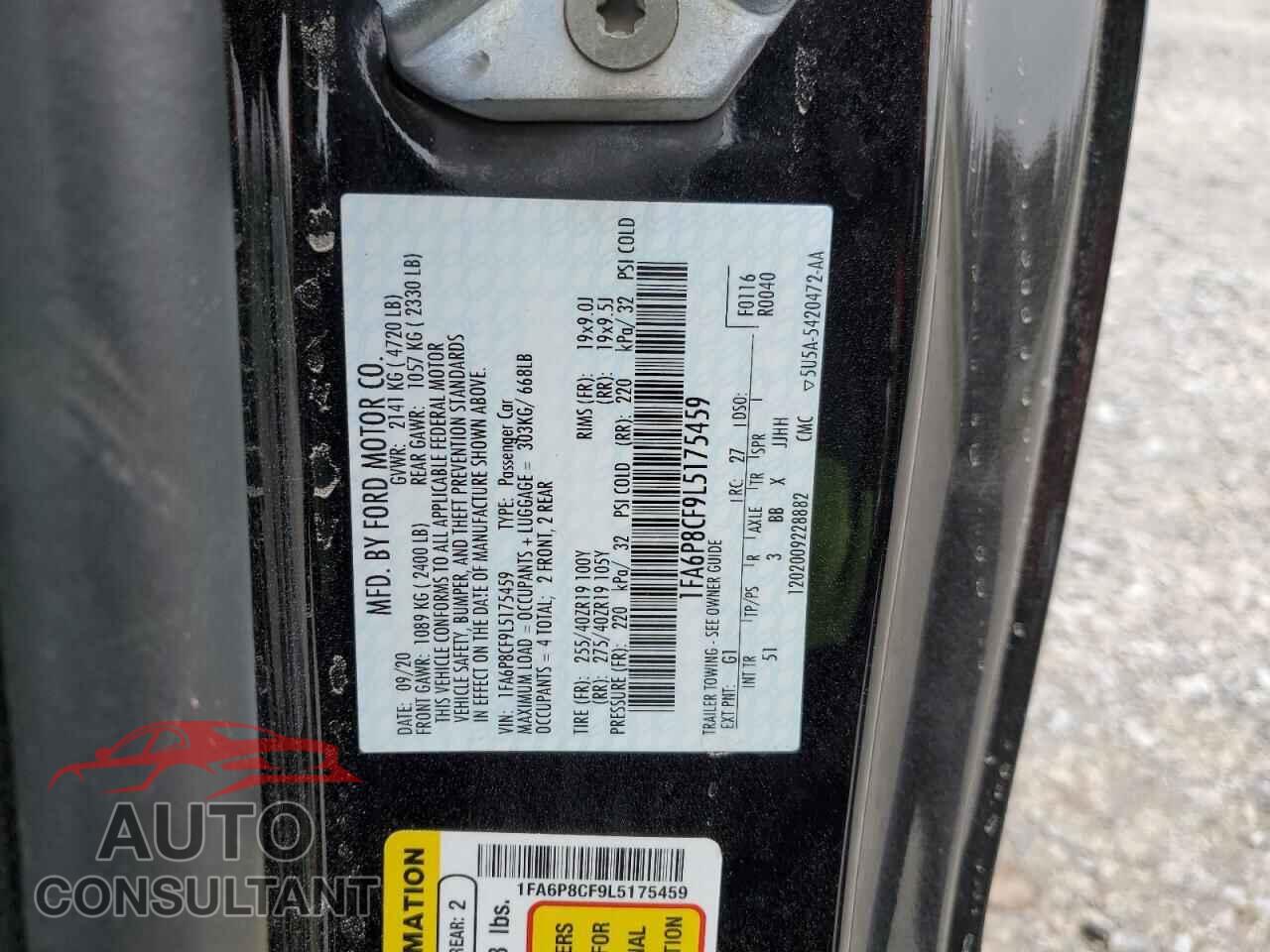 FORD MUSTANG 2020 - 1FA6P8CF9L5175459