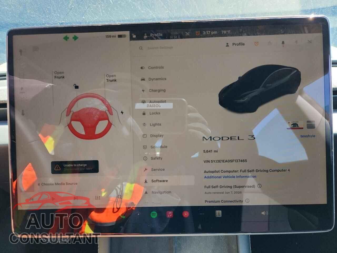 TESLA MODEL 3 2025 - 5YJ3E1EA0SF137465