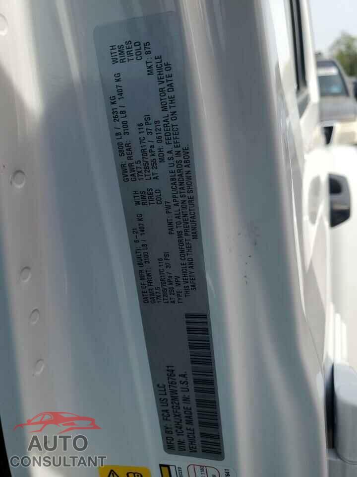 JEEP WRANGLER 2021 - 1C4HJXFG2MW767641