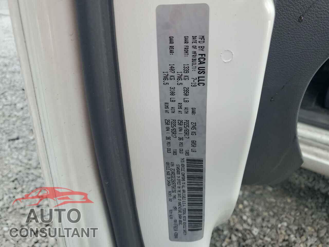 DODGE CARAVAN 2019 - 2C4RDGEG5KR750156