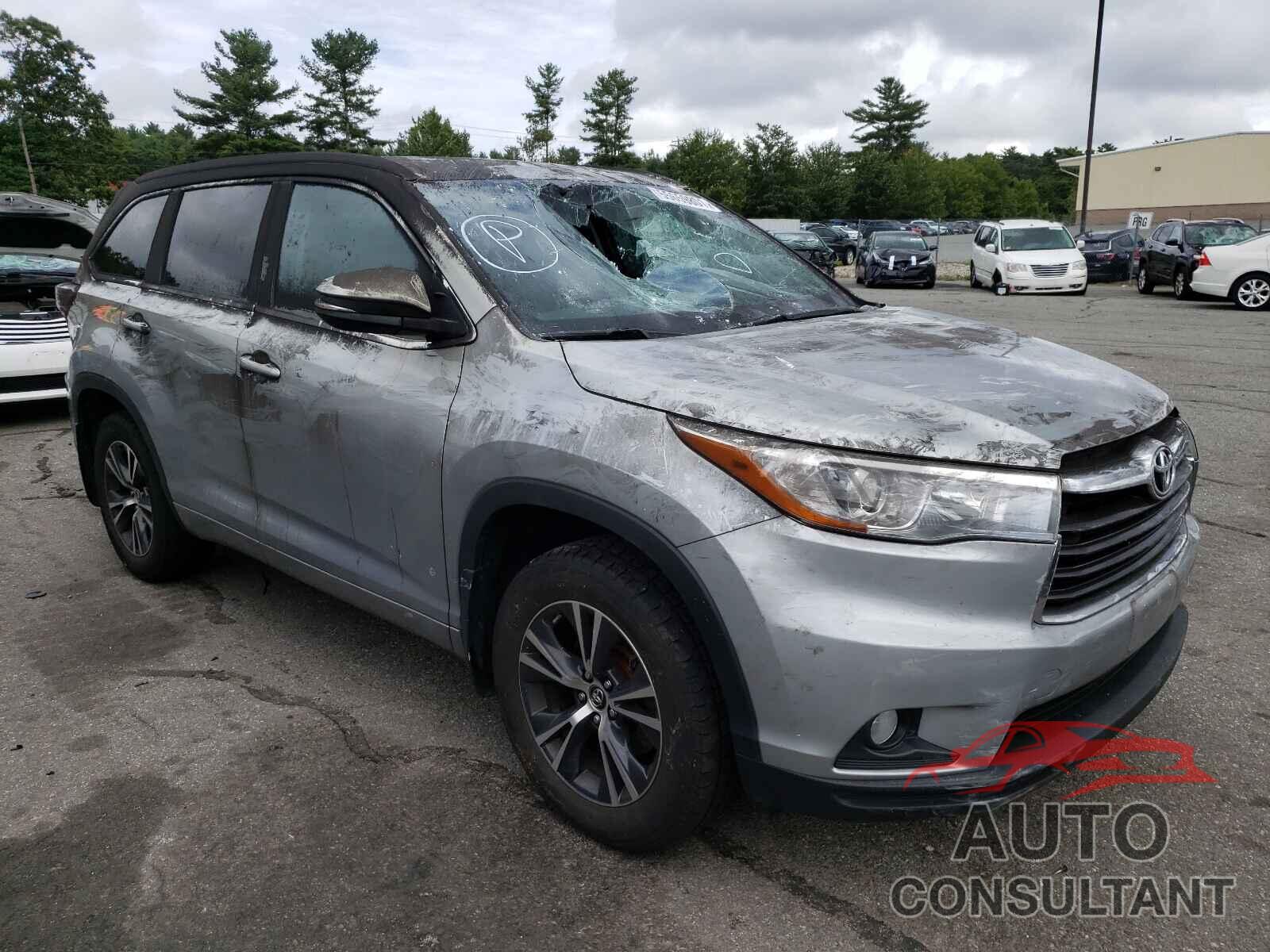 TOYOTA HIGHLANDER 2016 - 5TDJKRFH1GS285976