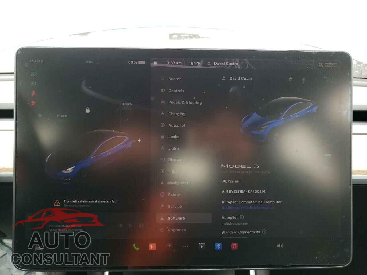 TESLA MODEL 3 2019 - 5YJ3E1EA4KF400816