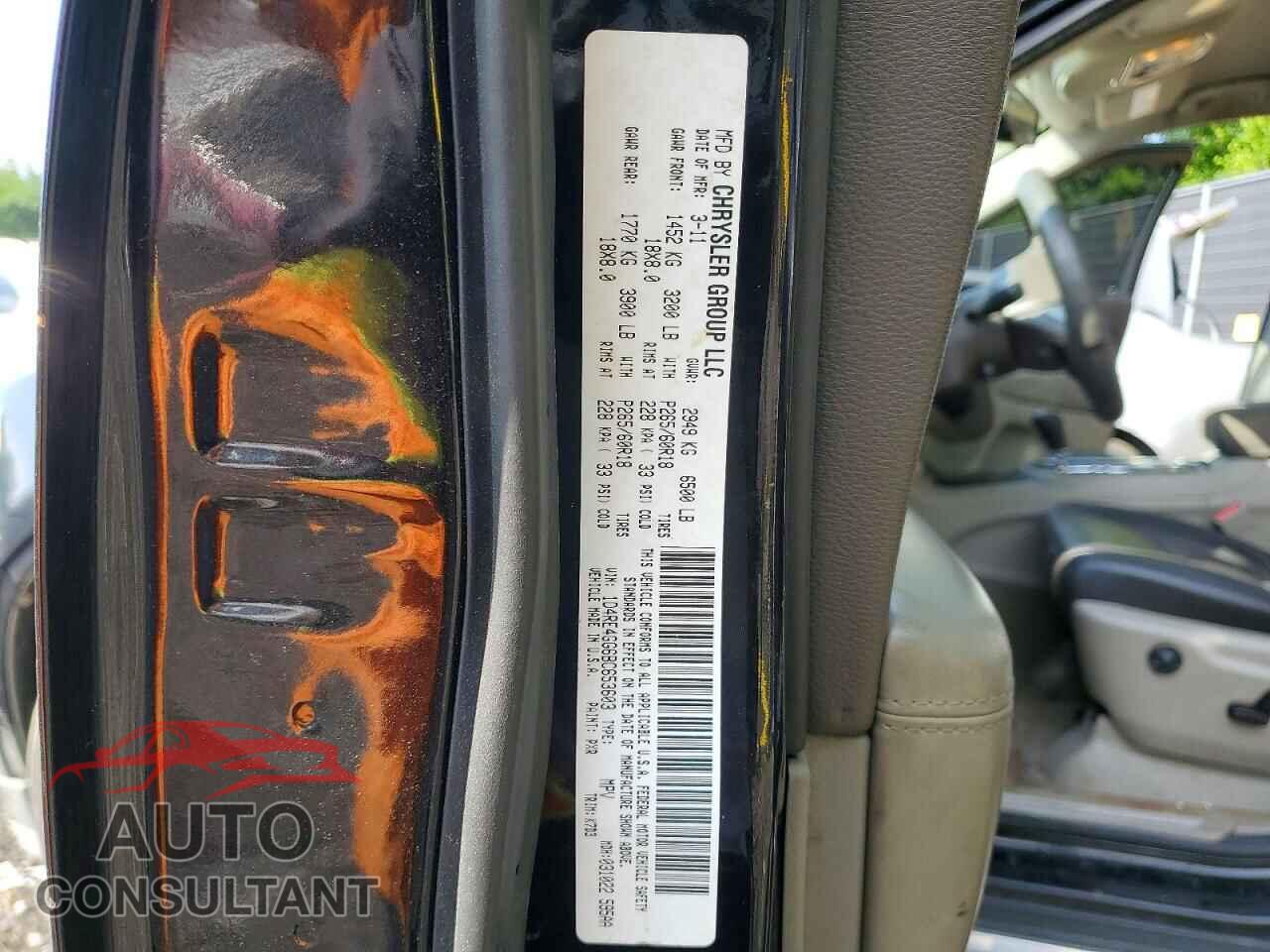 DODGE DURANGO 2011 - 1D4RE4GG6BC653603