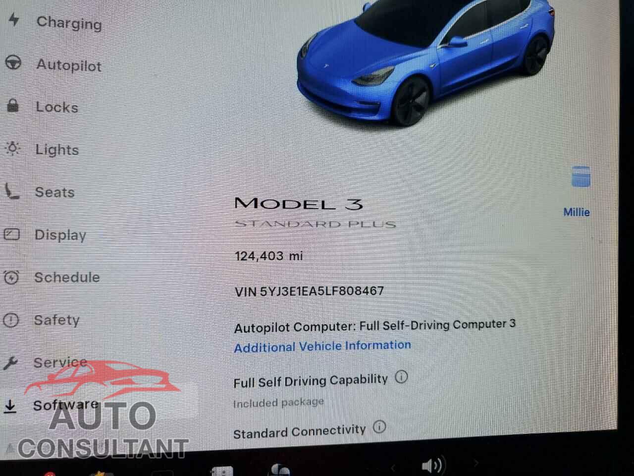 TESLA MODEL 3 2020 - 5YJ3E1EA5LF808467